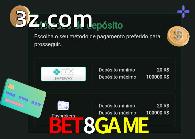 O cassino BET8GAMEbet oferece uma grande variedade de métodos de pagamento